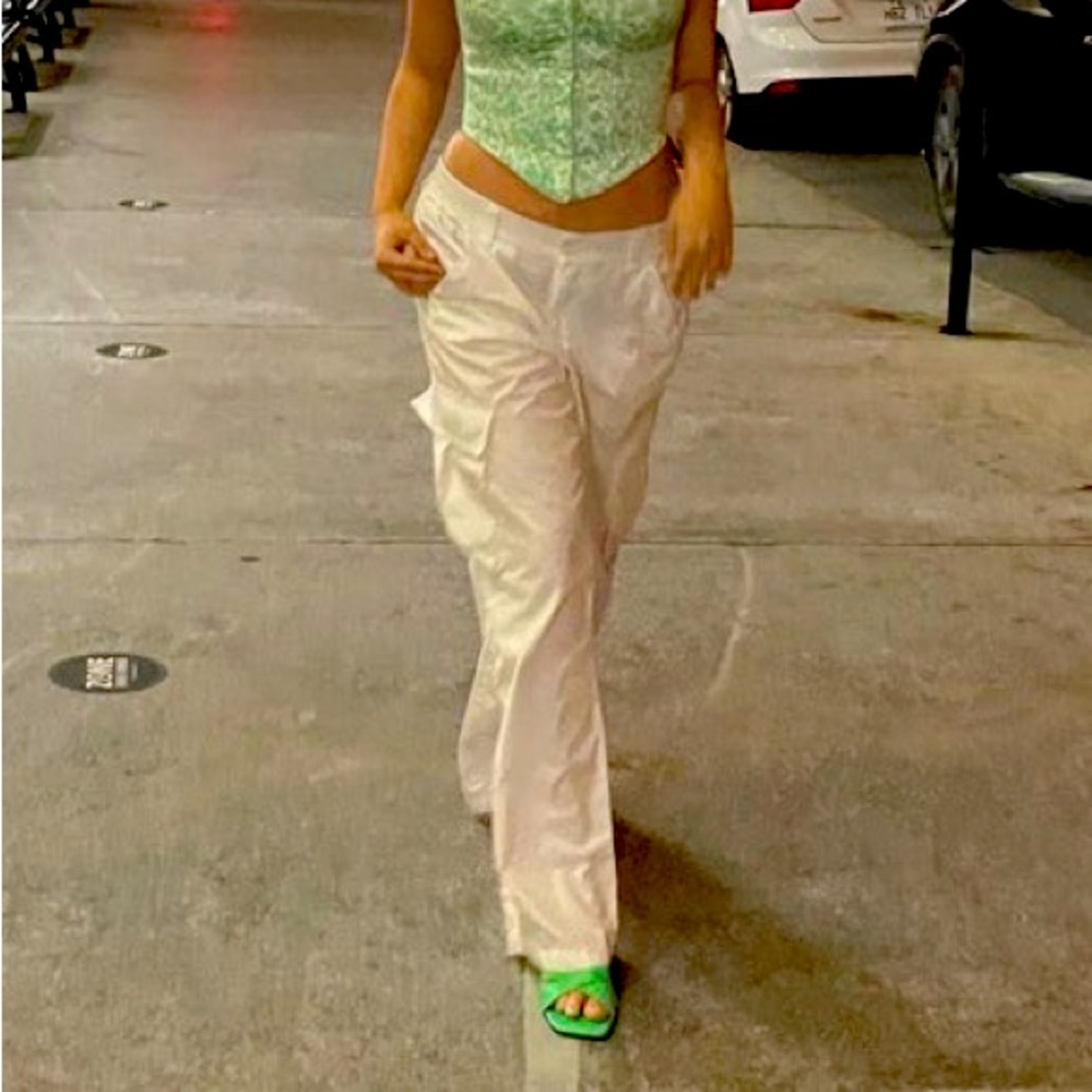 White cargo pants